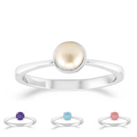 Bague en argent et Quartz rose pastel
