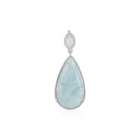 Pendentif en argent et Aigue-marine
