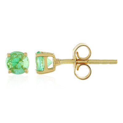 Boucles d'oreilles en or et Emeraude de Colombie