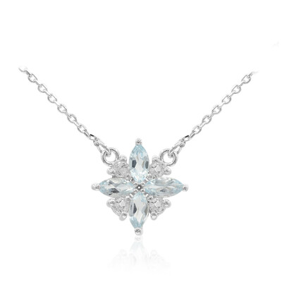 Collier en argent et Topaze bleu ciel