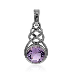 Pendentif en argent et Améthyste Rose de France