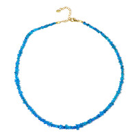 Collier en argent et Opale bleu néon