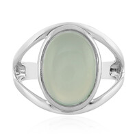 Bague en argent et Calcédoine d'eau