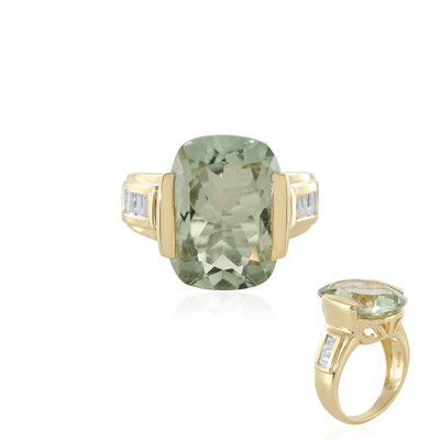 Bague en argent et Améthyste verte