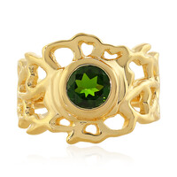 Bague en argent et Diopside de Russie