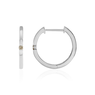 Boucles d'oreilles en or et VS2 Diamant Brun