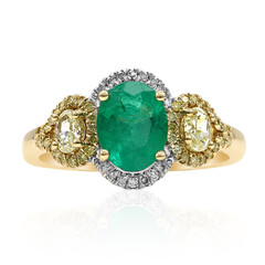 Bague en or et Emeraude de Zambie AAA (CIRARI)