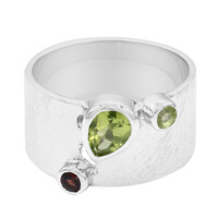 Bague en argent et Péridot