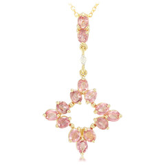Collier en or et Saphir Padparadscha non chauffé (AMAYANI)