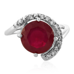 Bague en argent et Rubis de Madagascar