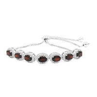 Bracelet en argent et Grenat du Mozambique