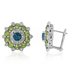Boucles d'oreilles en argent et Topaze bleu de Londres (Dallas Prince Designs)