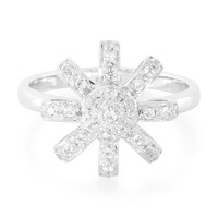 Bague en argent et Topaze blanche