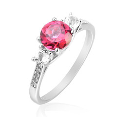 Bague en argent et Topaze rose