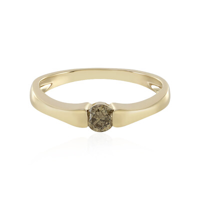 Bague en or et Diamant chocolat I1
