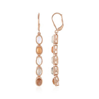 Boucles d'oreilles en argent et Pierre de Lune blanche (KM by Juwelo)