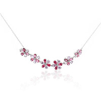 Collier en argent et Topaze rose