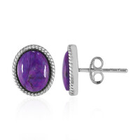 Boucles d'oreilles en argent et Turquoise pourpre de Mohavie