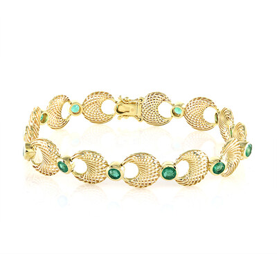 Bracelet en or et Emeraude de Zambie (Ornaments by de Melo)