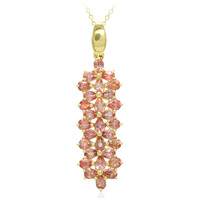 Collier en or et Saphir Padparadscha non chauffé (AMAYANI)