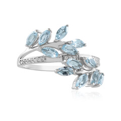 Bague en argent et Topaze bleu ciel