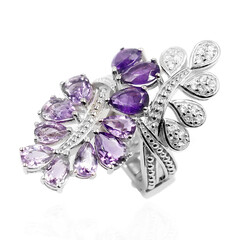 Bague en argent et Améthyste de Zambie (Dallas Prince Designs)