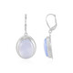 Boucles d'oreilles en argent et Calcédoine bleue (MONOSONO COLLECTION)