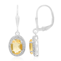 Boucles d'oreilles en argent et Citrine