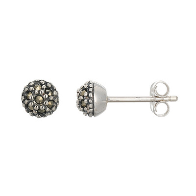 Boucles d'oreilles en argent et Marcassite