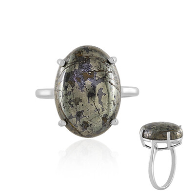Bague en argent et Larme d'Apache doré
