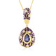 Collier en argent et Iolite (Adela Silber)