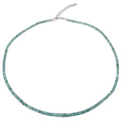 Collier en argent et Tourmaline bleue