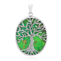 Pendentif en argent et Turquoise verte de Kingman (Art of Nature)