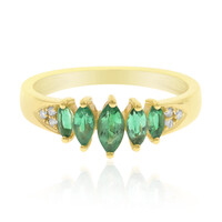 Bague en or et Emeraude de Zambie AAA