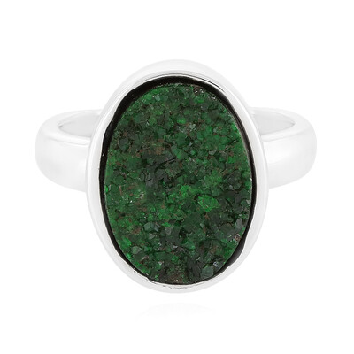 Bague en argent et Uvarovite