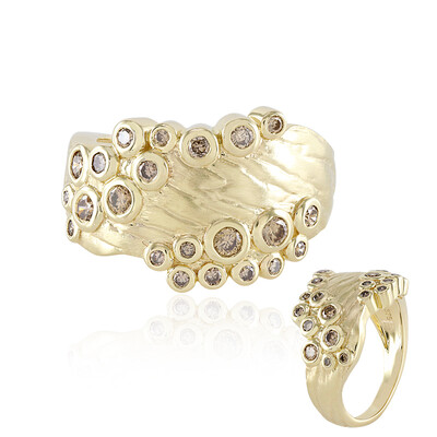 Bague en or et Diamant champagne I2 (de Melo)