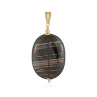 Pendentif en argent et Obsidienne lamelle