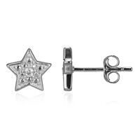 Boucles d'oreilles en argent et Topaze blanche