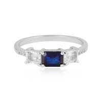 Bague en argent et Spinelle bleu roi