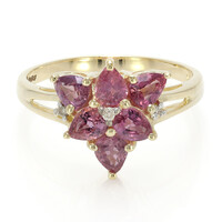 Bague en or et Saphir Padparadscha non chauffé