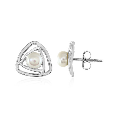 Boucles d'oreilles en argent et Perle de culture d'eau douce