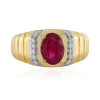 Bague en argent et Rubis de Madagascar
