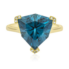 Bague en or et Topaze bleu de Londres