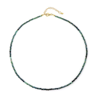 Collier en argent et Tourmaline bleue-verte