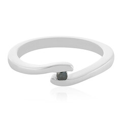 Bague en argent et Diamant bleu I3