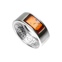 Bague en argent et Ambre baltique