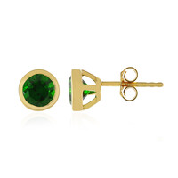 Boucles d'oreilles en argent et Diopside de Russie