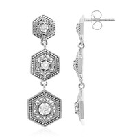 Boucles d'oreilles en argent et Topaze blanche