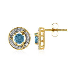 Boucles d'oreilles en argent et Topaze bleu de Londres