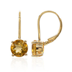 Boucles d'oreilles en argent et Citrine